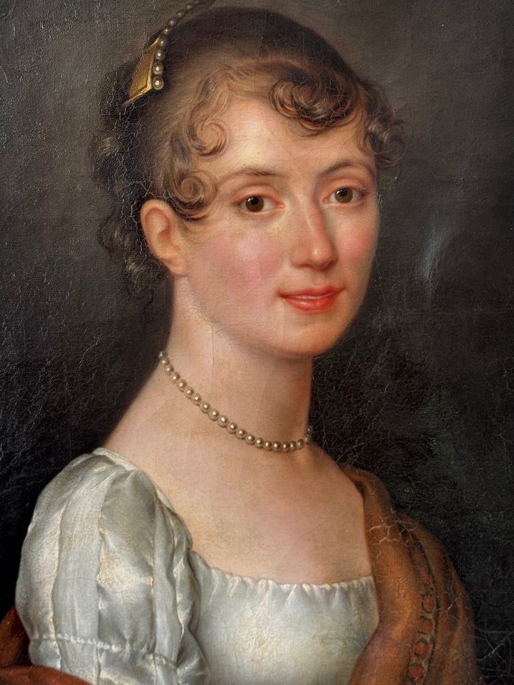 Portrait d’une jeune femme époque Empire