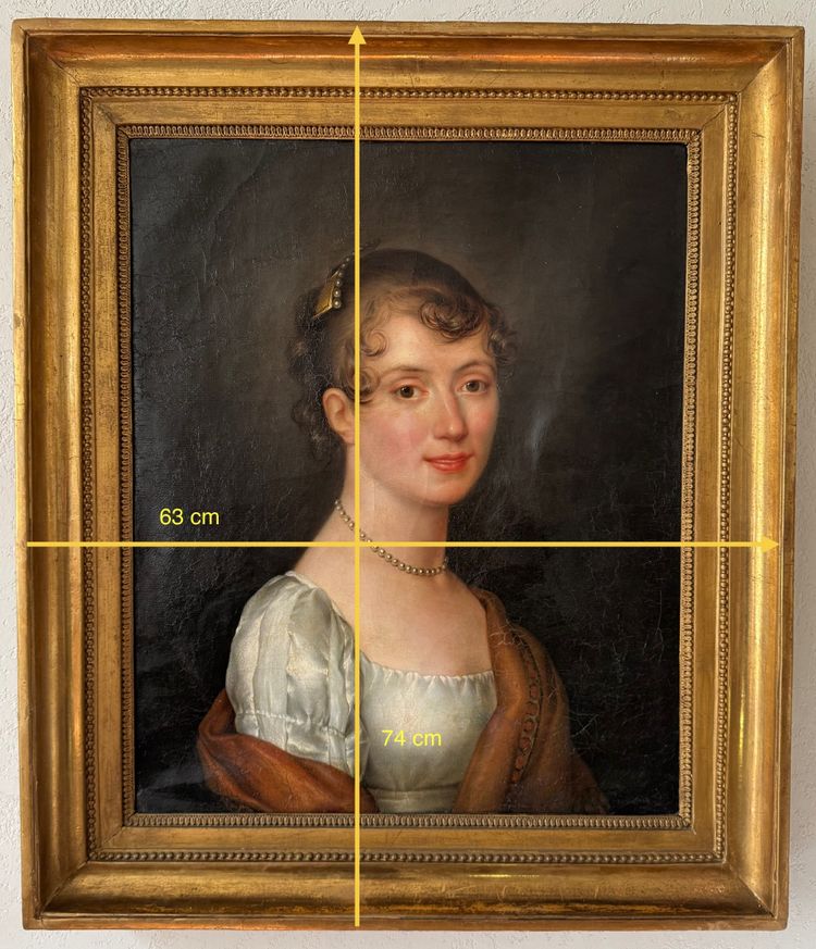 Portrait d’une jeune femme époque Empire