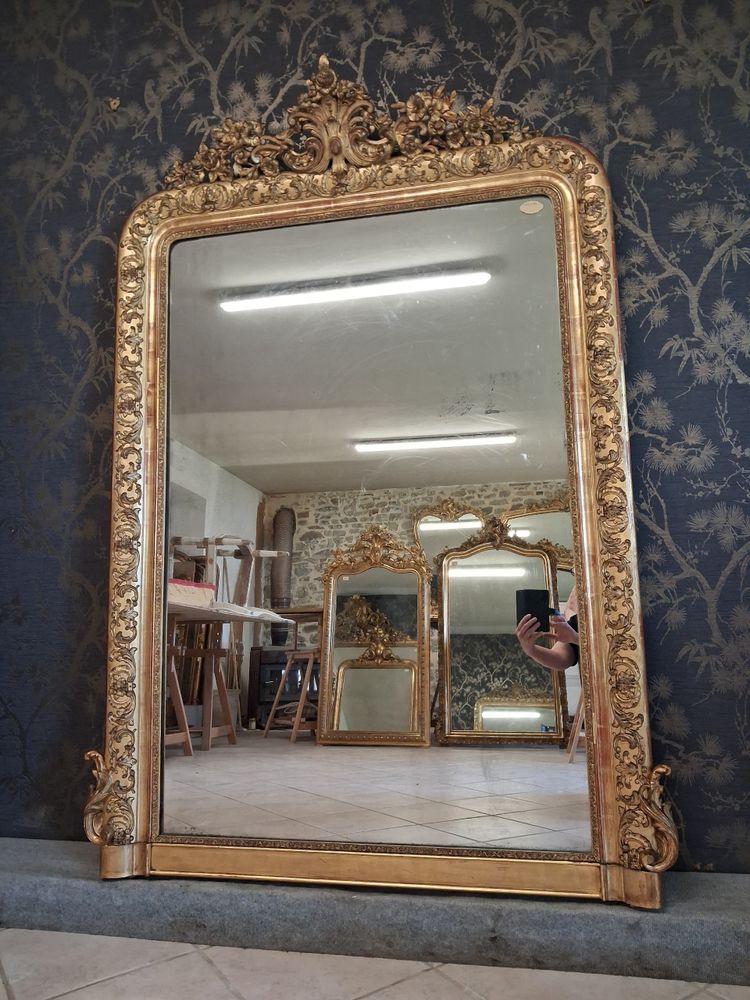 19th century mirror 173 x 120
