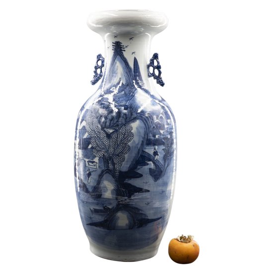 Large glazed earthenware vase, China, 19th century