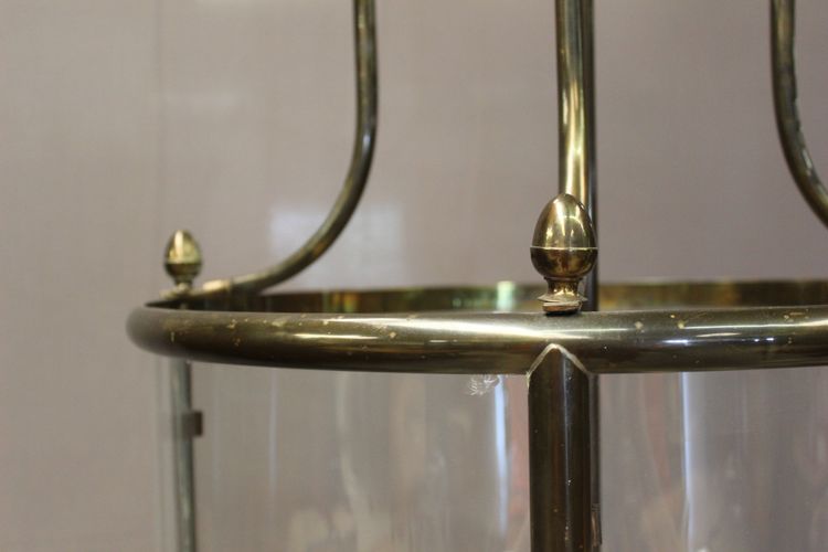 Importante lanterna in ottone a sei luci, diametro 52 cm, XX secolo