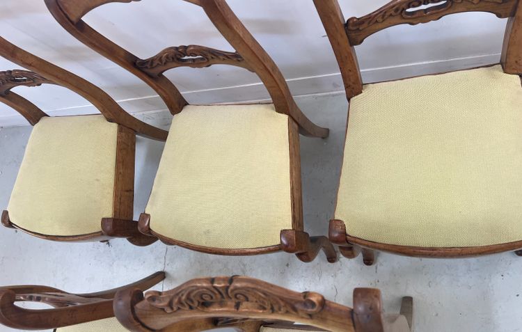 Set di sei sedie in stile Luigi Filippo in ciliegio, XIX secolo