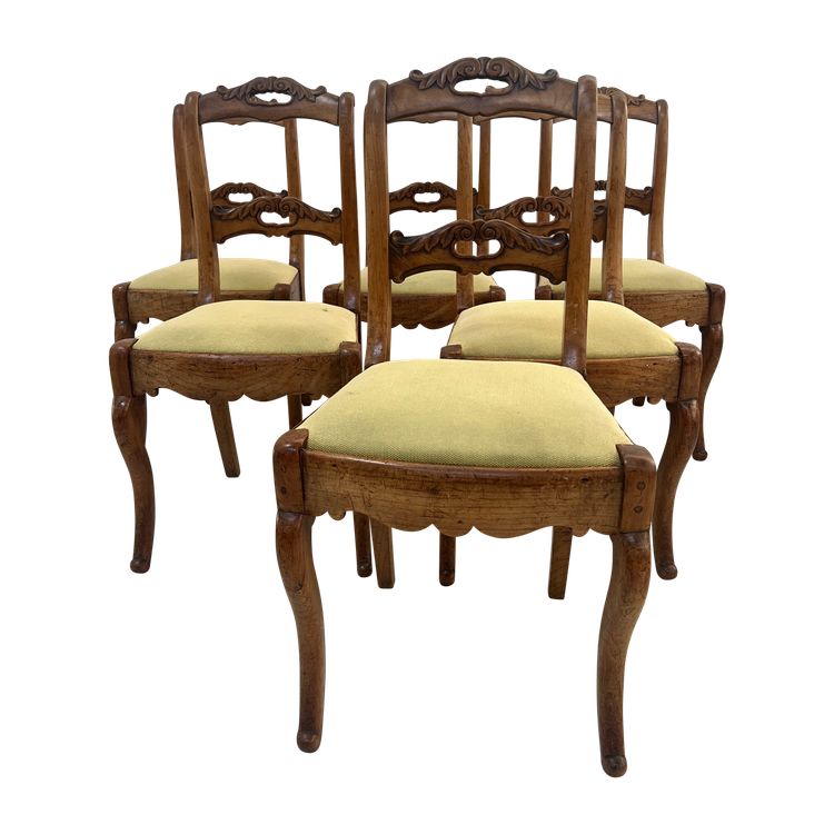 Set di sei sedie in stile Luigi Filippo in ciliegio, XIX secolo