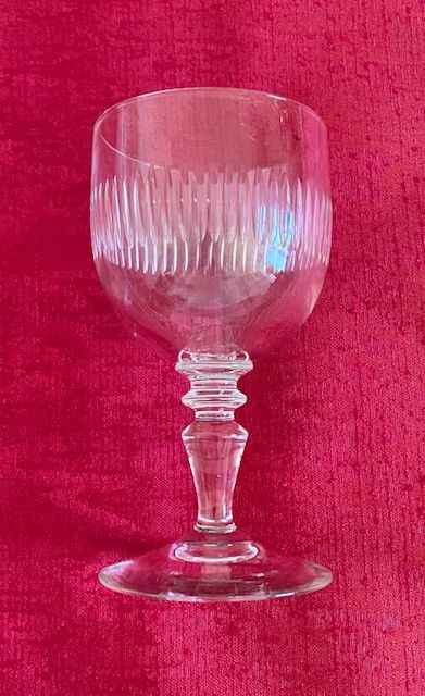 Belle suite de 6 grands verres à eau anciens de style Napoléon III, époque fin XIXème vers 1880