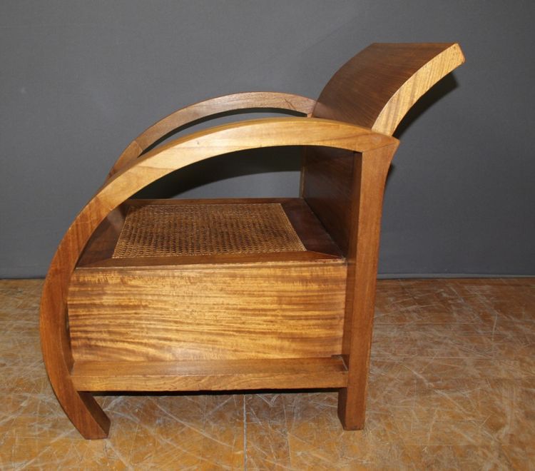Paire De Fauteuils En Teck De Style  Art Déco 