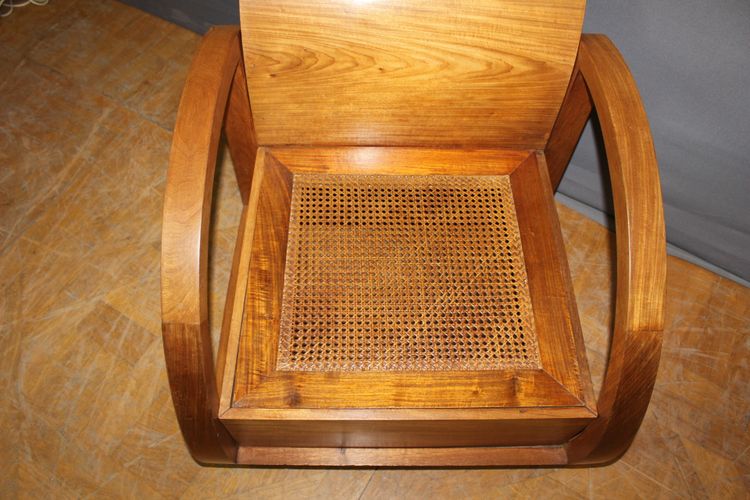 Paire De Fauteuils En Teck De Style  Art Déco 
