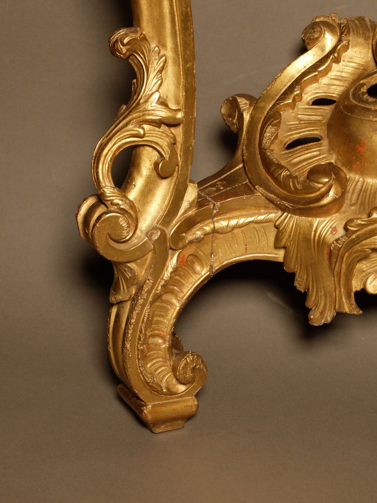 Louis XV period console in gilded wood