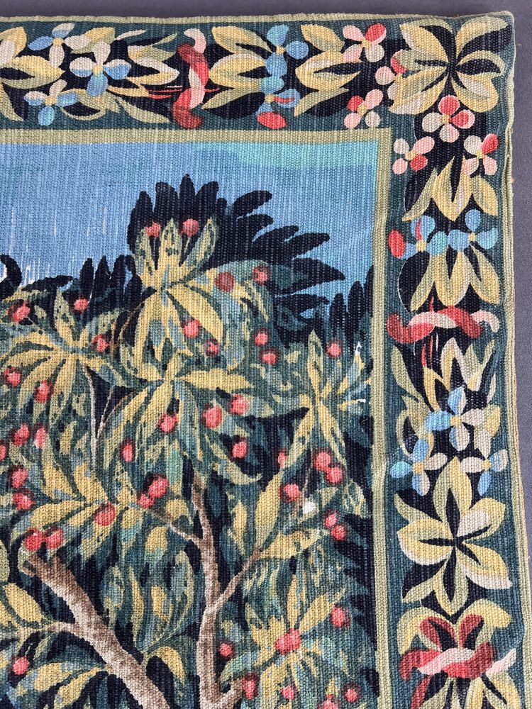 Wall tapestry, pastoral scene – medieval style, 20th century