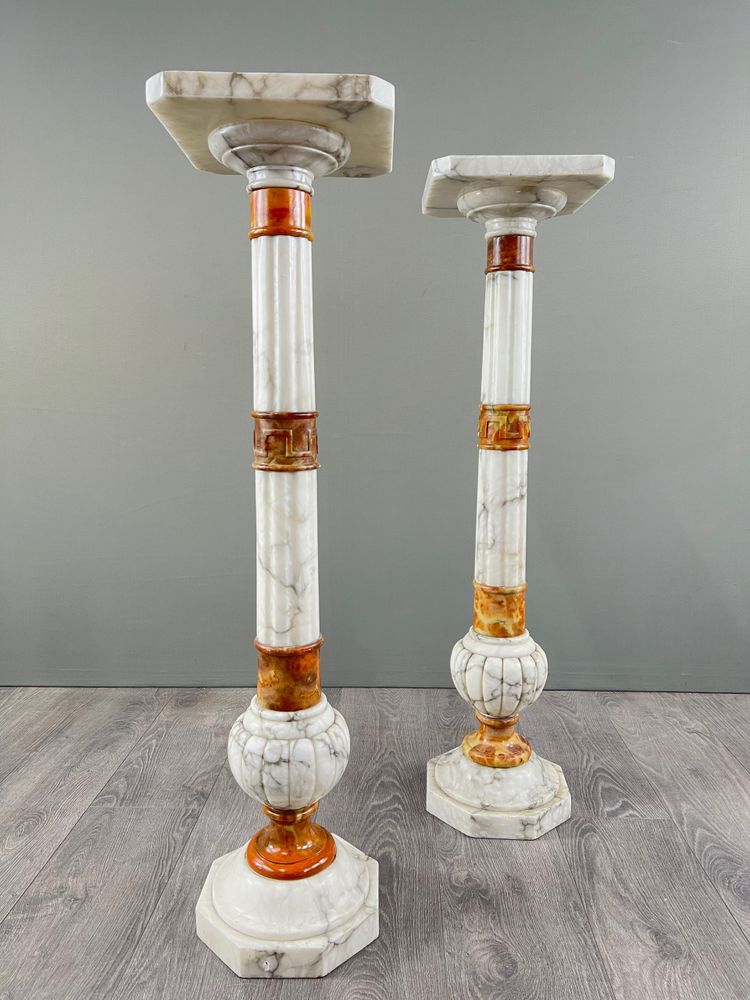 Pair of Marble Columns – Late 19th Century Work