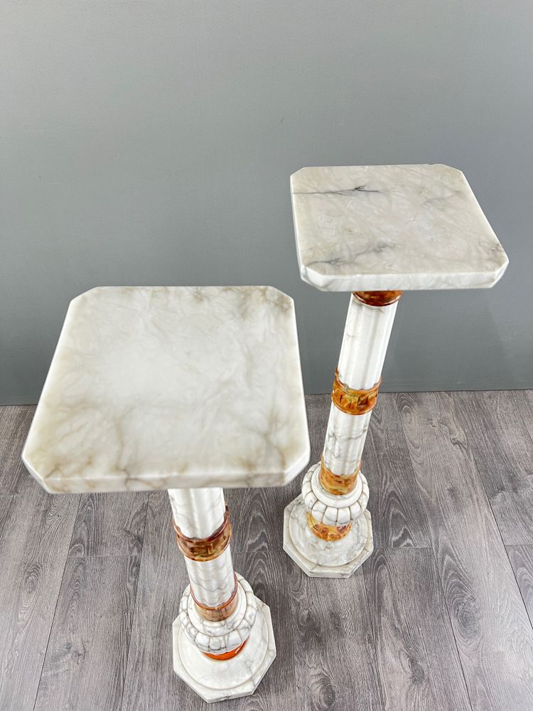 Pair of Marble Columns – Late 19th Century Work
