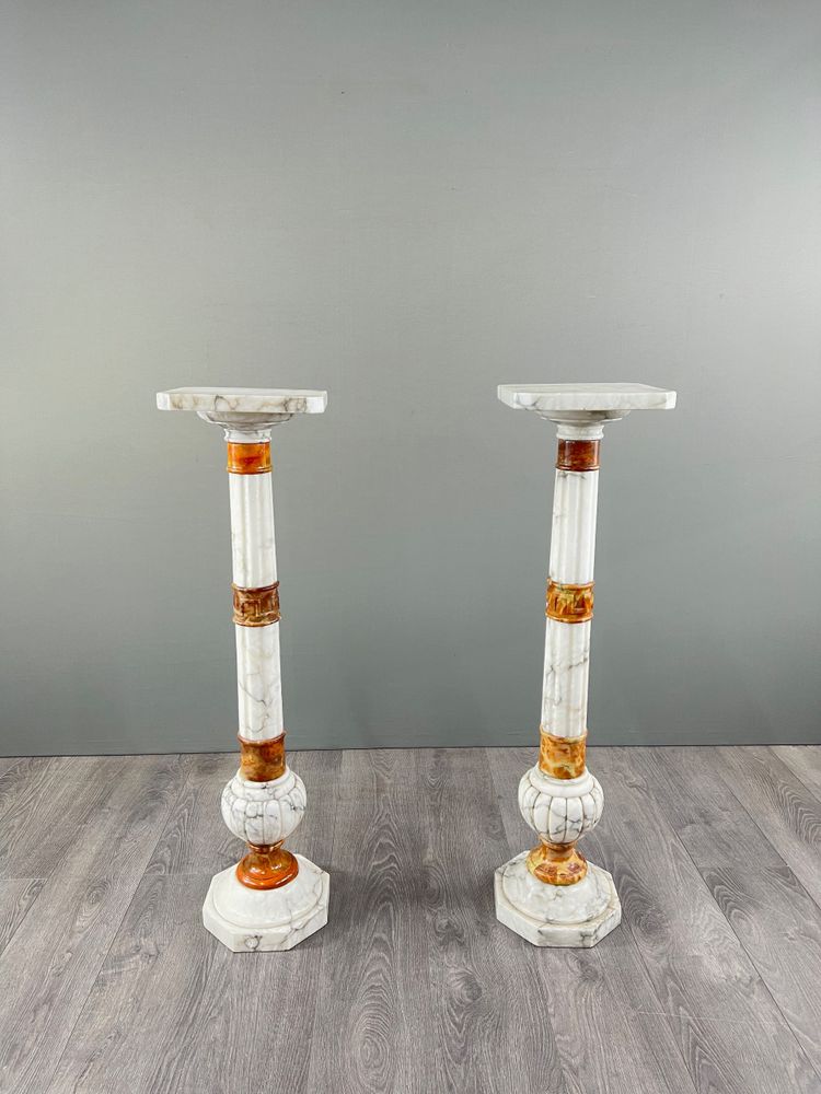 Pair of Marble Columns – Late 19th Century Work