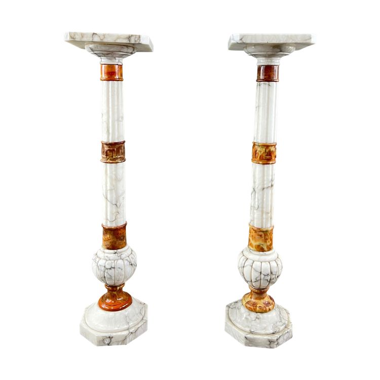 Pair of Marble Columns – Late 19th Century Work