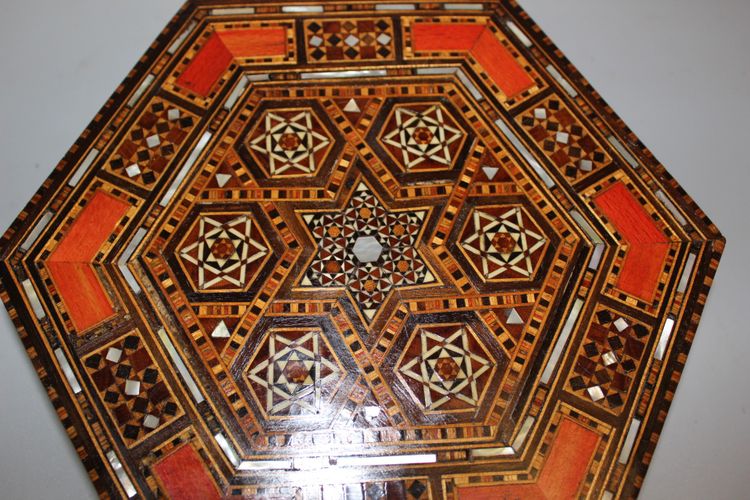 Syrian Hexagonal Marquetry Box Circa 1920