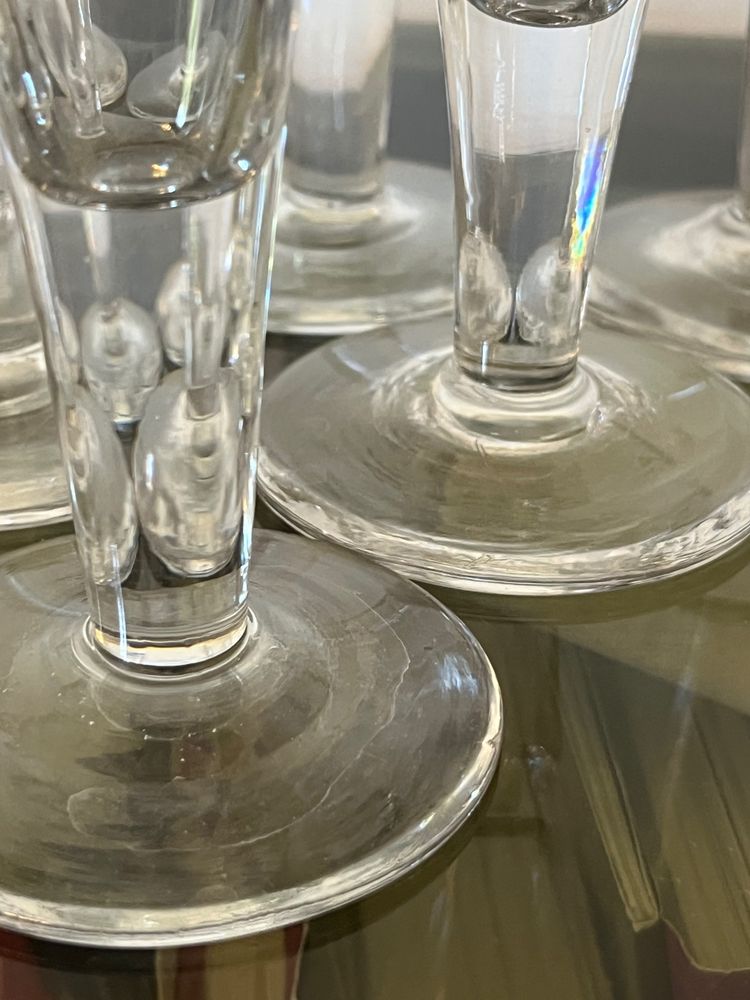 9 flûte da champagne in cristallo Baccarat dell'inizio del XIX secolo