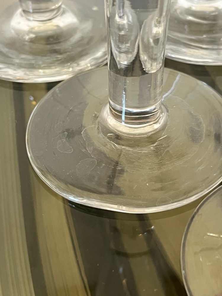 9 flûte da champagne in cristallo Baccarat dell'inizio del XIX secolo