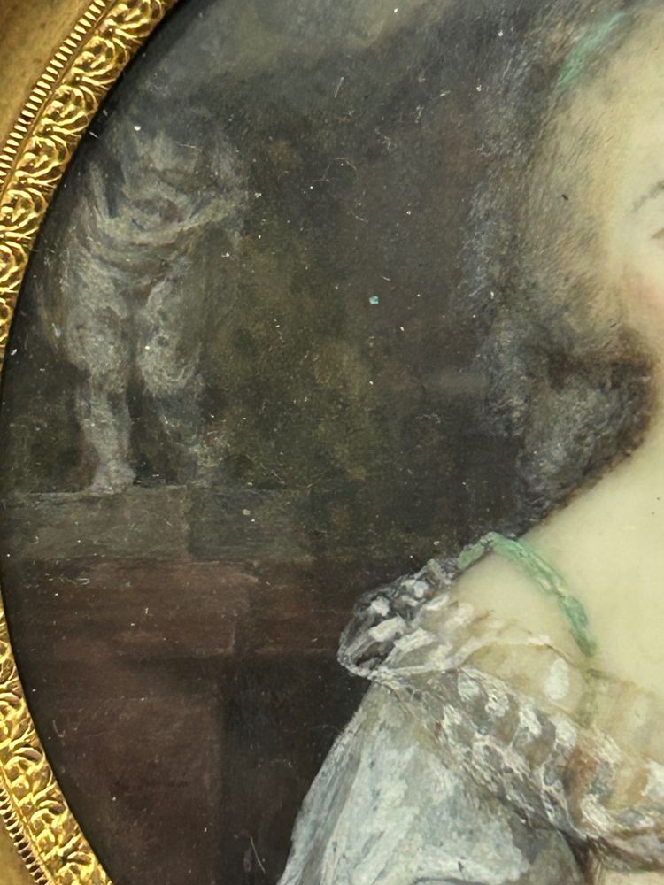 Miniature Portrait of a Woman from the Late 18th Century