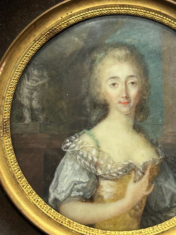 Miniature Portrait of a Woman from the Late 18th Century
