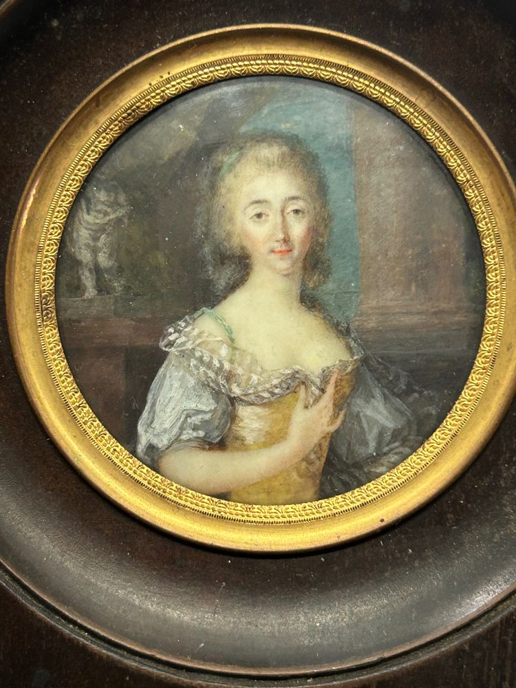 Miniature Portrait of a Woman from the Late 18th Century