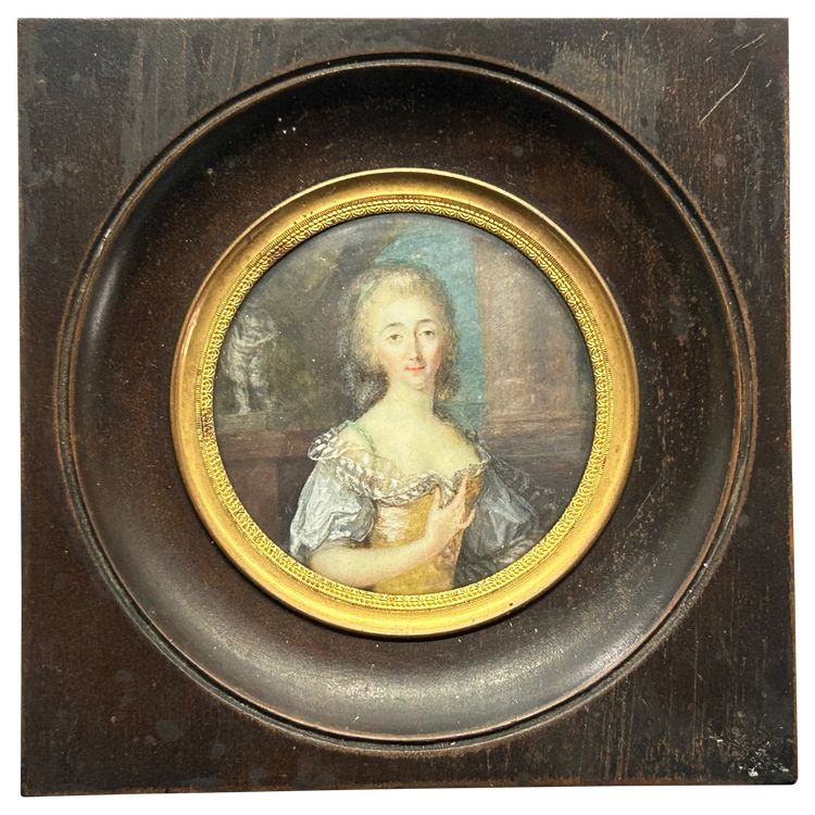 Miniature Portrait of a Woman from the Late 18th Century