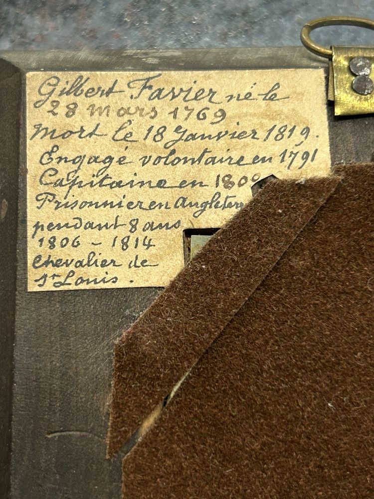 Miniature Portrait of Gilbert Favier (1769-1819) Late 18th or Early 19th Century