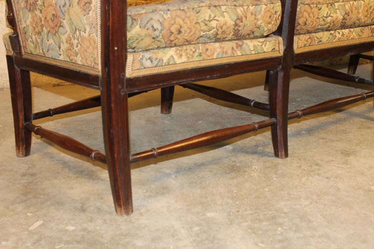 Radassier - Provençal bench in fruit wood from the 18th century Directoire period