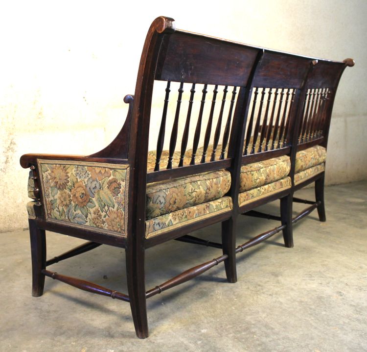 Radassier - Provençal bench in fruit wood from the 18th century Directoire period