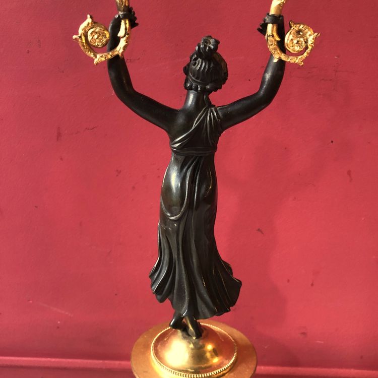 Candelabro con ballerine antiche, periodo Impero
