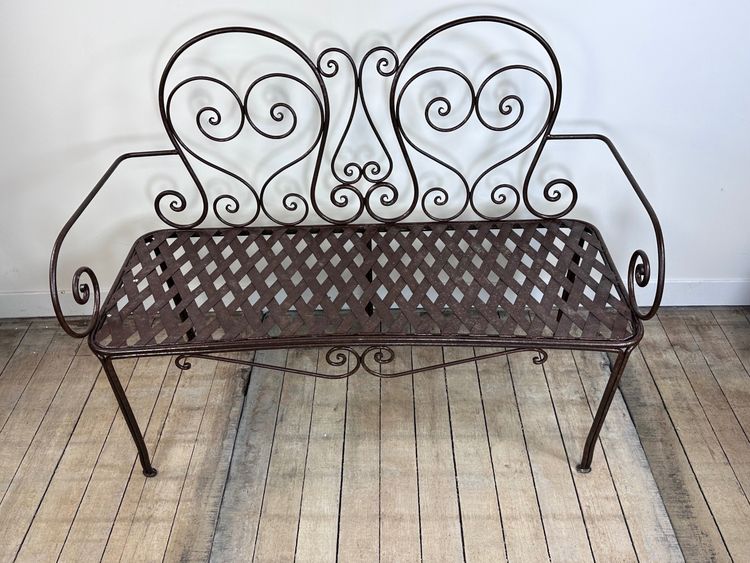 Banc ancien en fer forgé