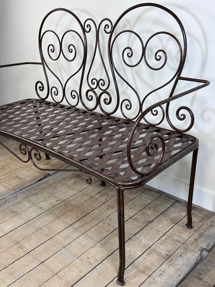 Banc ancien en fer forgé