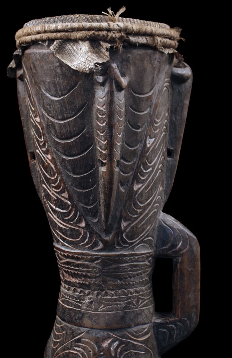 Tambour à main, Instrument Traditionnel, Art Océanien, Art Tribal, Papouasie Nouvelle Guinée, Kundu