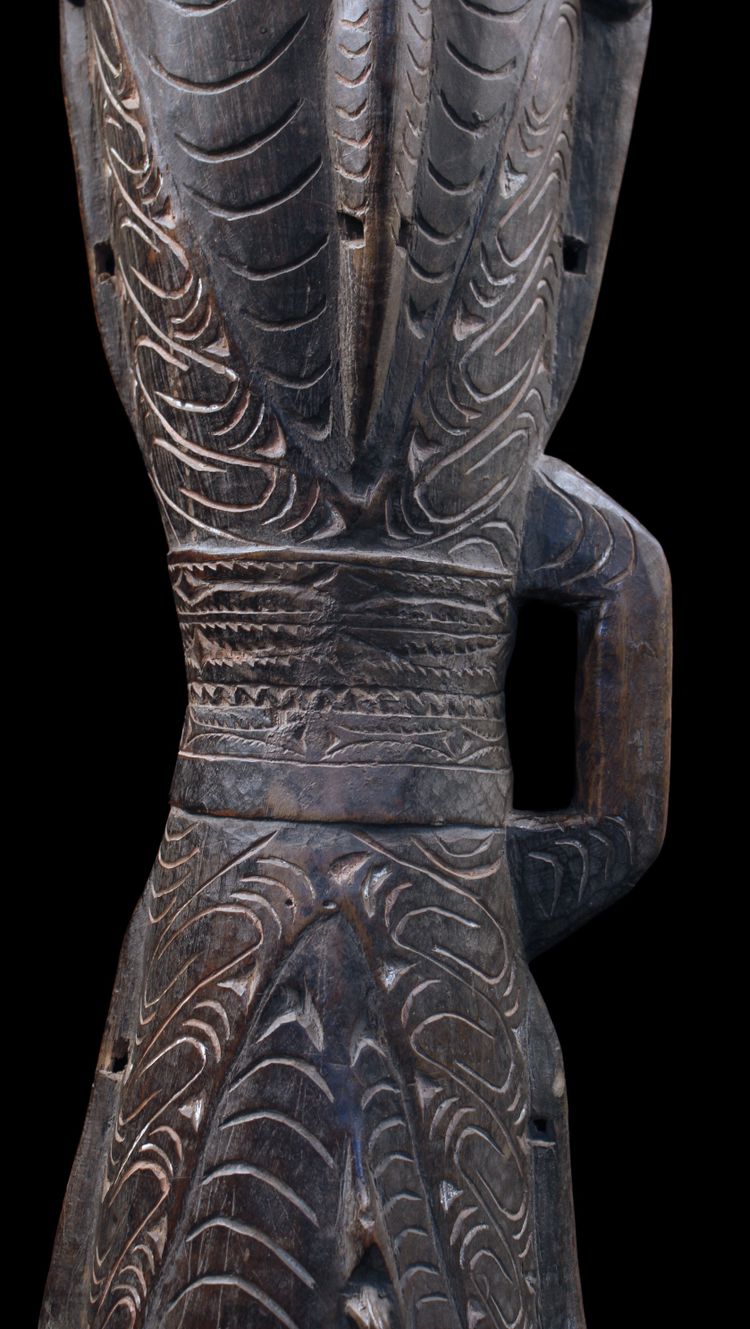 Tambour à main, Instrument Traditionnel, Art Océanien, Art Tribal, Papouasie Nouvelle Guinée, Kundu