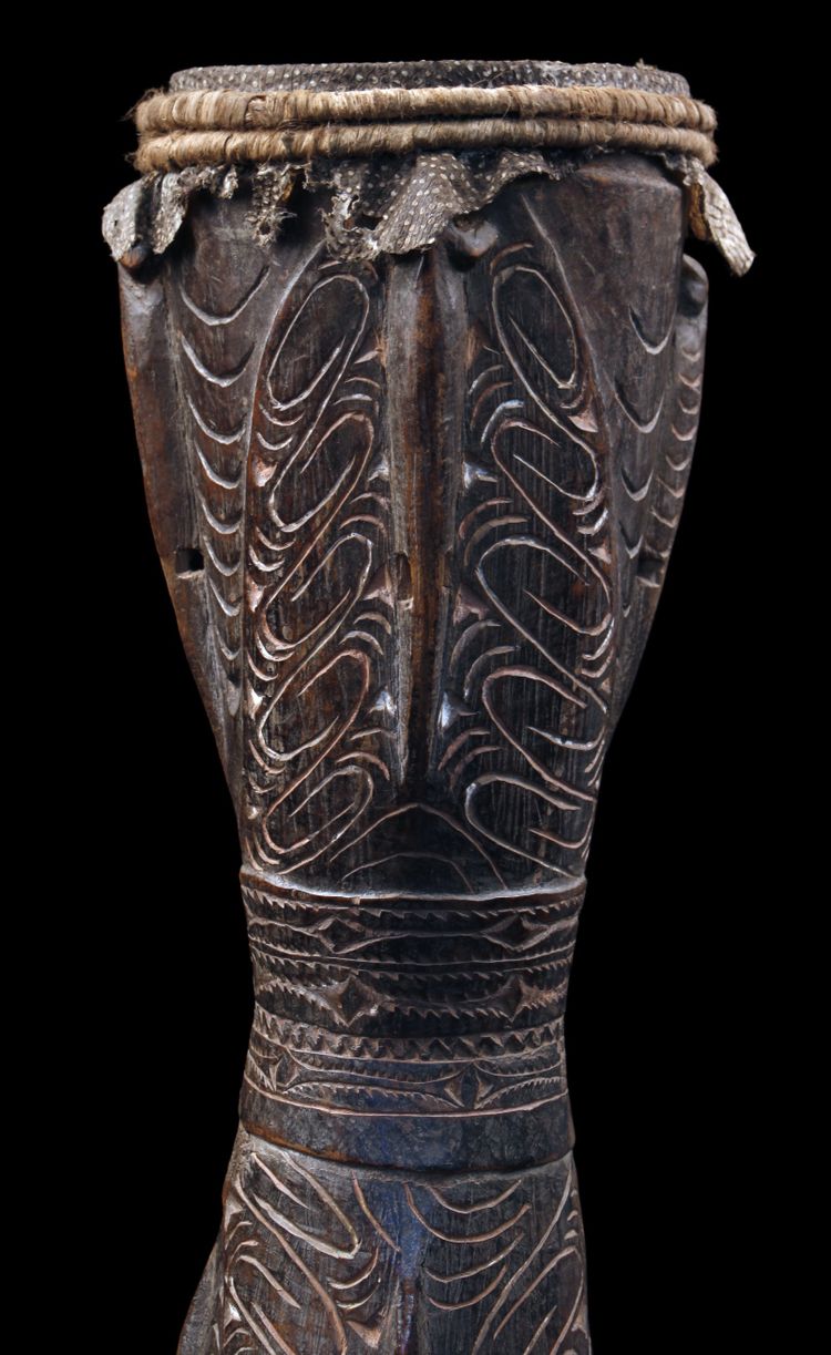 Tambour à main, Instrument Traditionnel, Art Océanien, Art Tribal, Papouasie Nouvelle Guinée, Kundu