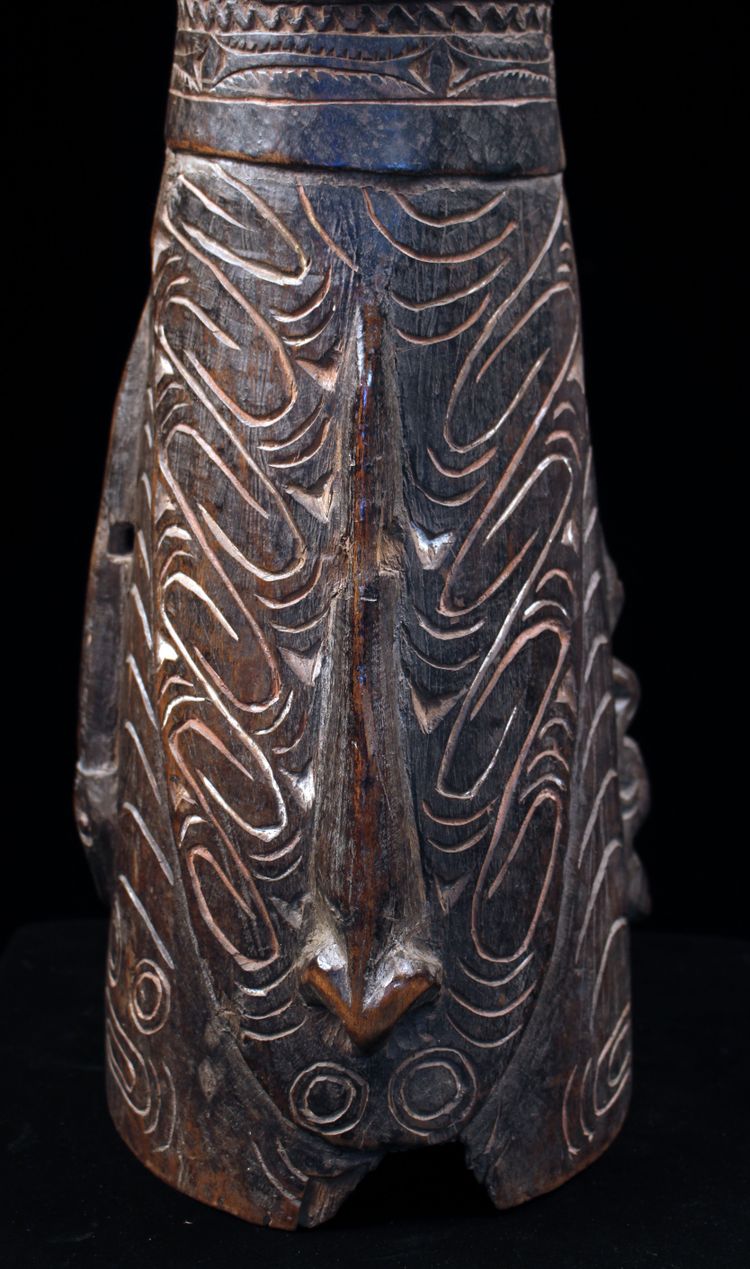 Tambour à main, Instrument Traditionnel, Art Océanien, Art Tribal, Papouasie Nouvelle Guinée, Kundu