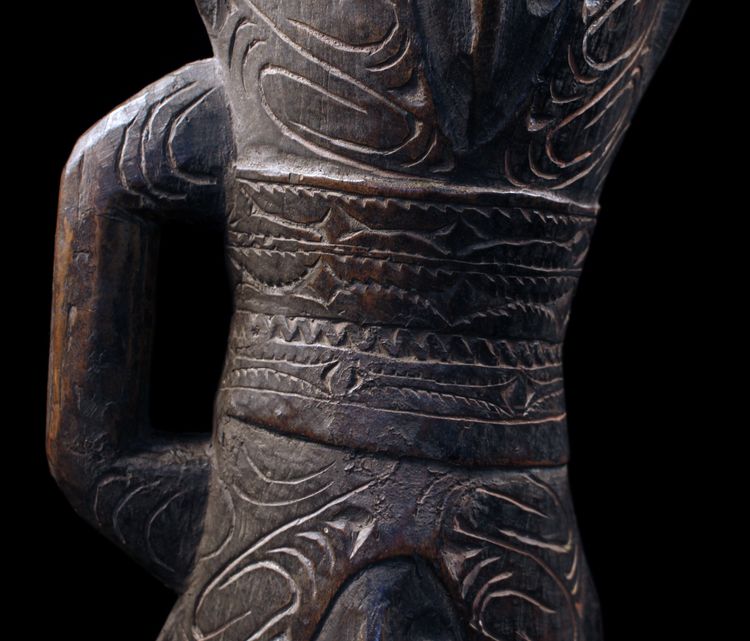 Tambour à main, Instrument Traditionnel, Art Océanien, Art Tribal, Papouasie Nouvelle Guinée, Kundu