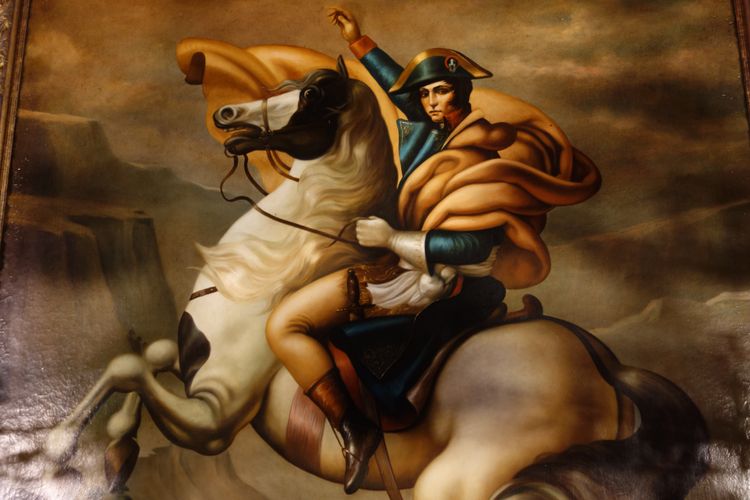 Large painting of Napoleon according to David by Tosti