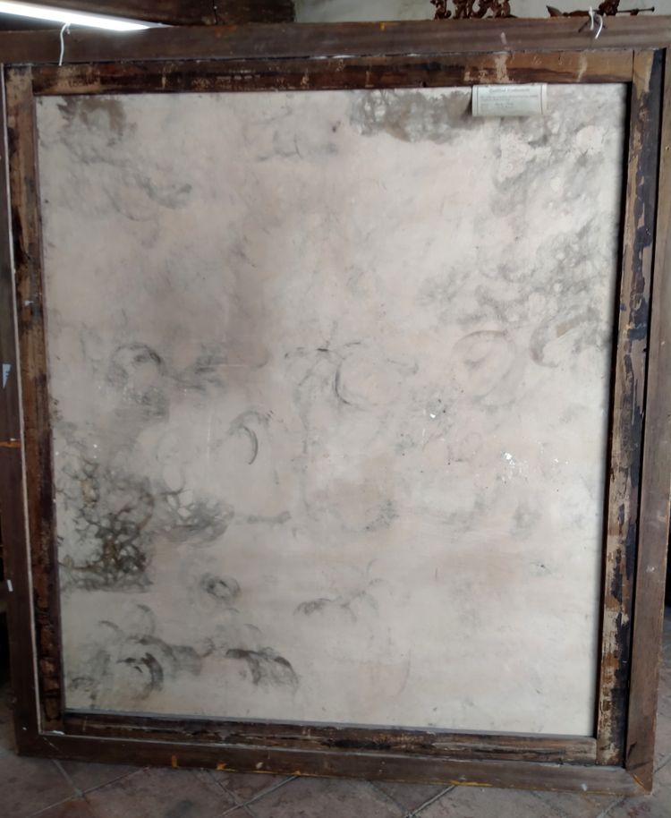 Large painting of Napoleon according to David by Tosti