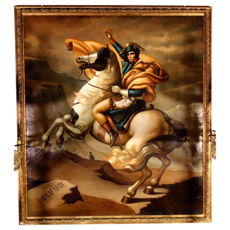 Large painting of Napoleon according to David by Tosti