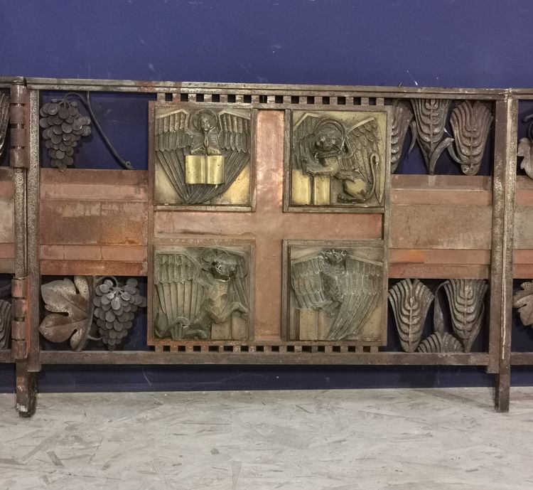 Bernardin Wrought Iron and Copper Choir Grille, Clermont Ferrand