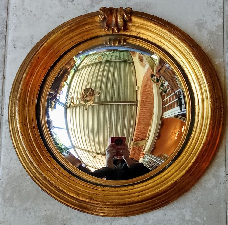 Ancien miroir oeil de sorcière 