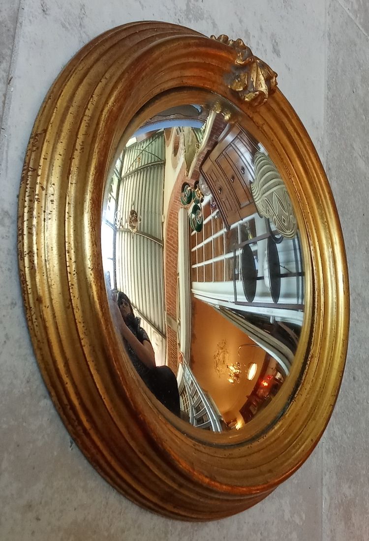 Ancien miroir oeil de sorcière 
