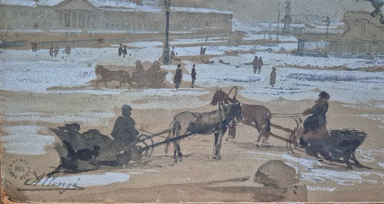 Auguste Allegro, Liegend auf dem Sankt Petersburger Platz