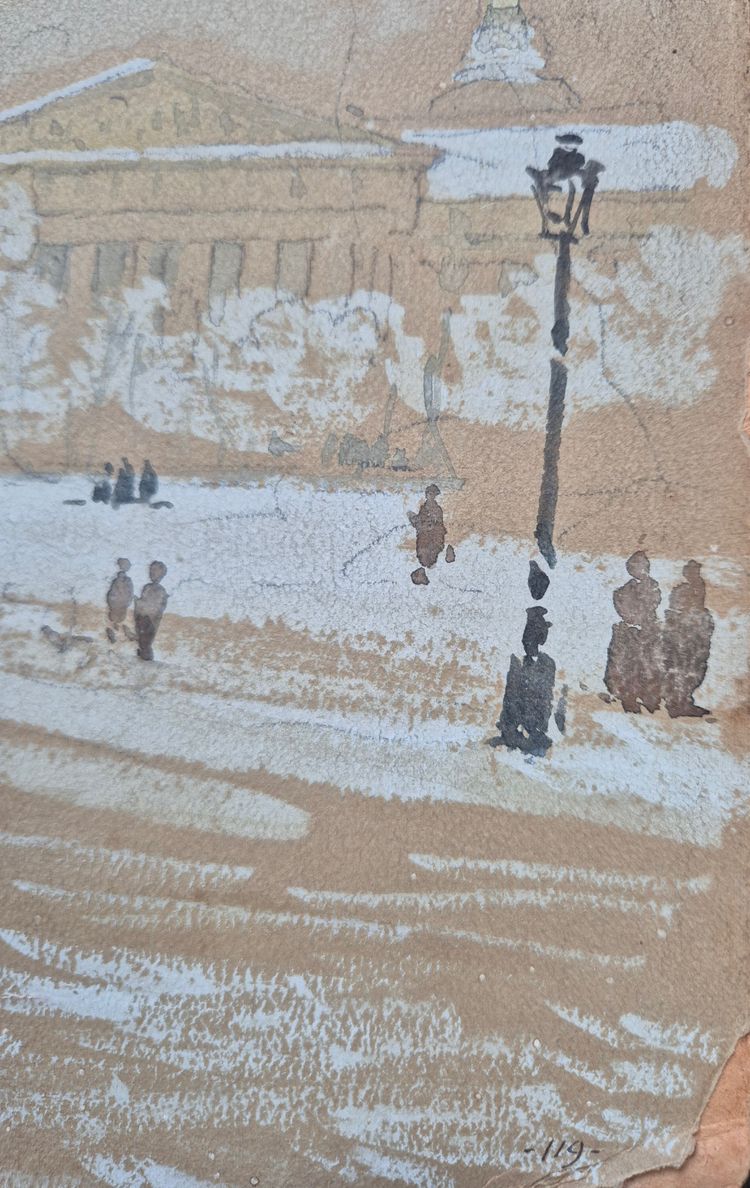 Auguste Allegro, Liegend auf dem Sankt Petersburger Platz