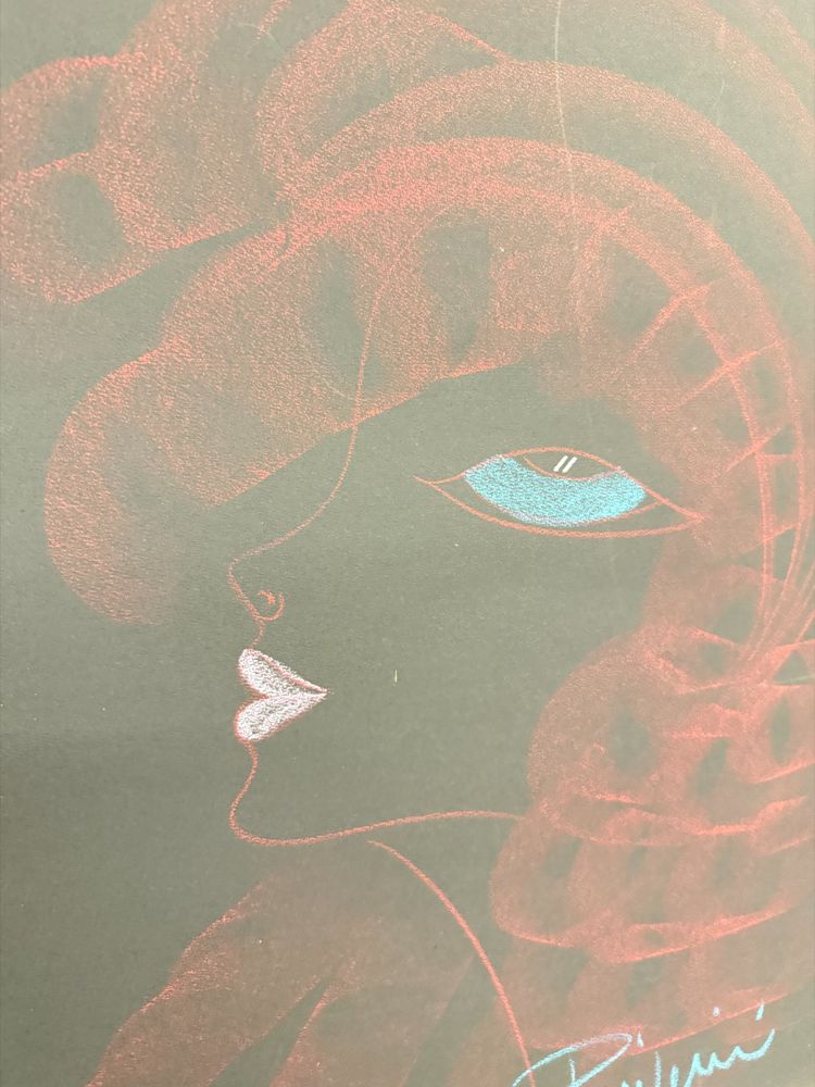 Quadro anni '60 Novella Parigini, arte moderna, 73x53 cm