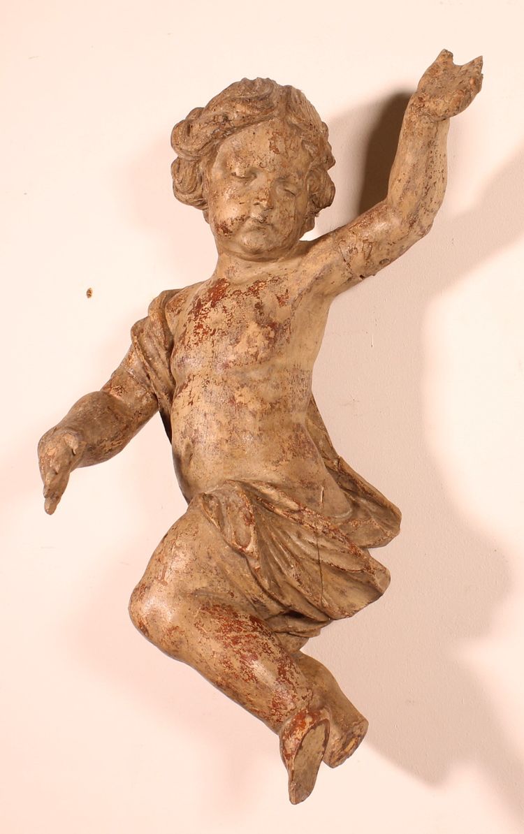 Cherubino in legno intagliato - XVIII secolo