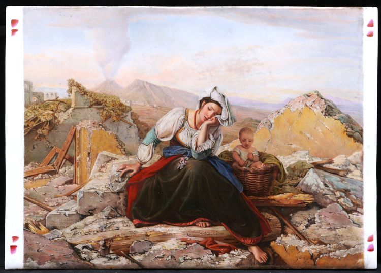 Amélie LEDUC, da Louis Léopold ROBERT, Il giorno dopo il terremoto, porcellana