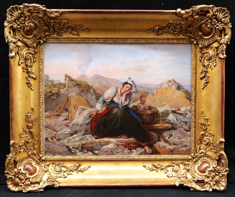 Amélie LEDUC, da Louis Léopold ROBERT, Il giorno dopo il terremoto, porcellana