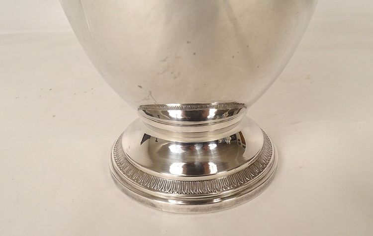 Service à Café Empire Verseuse Cafetière Argent Massif Minerve 1969gr XIXè