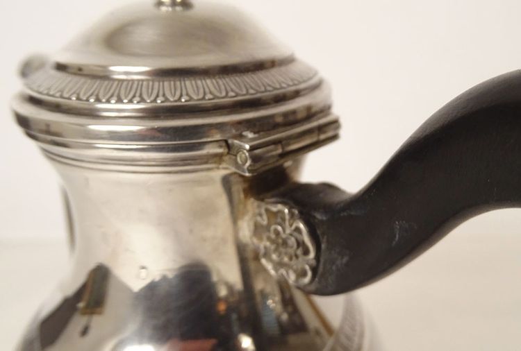 Service à Café Empire Verseuse Cafetière Argent Massif Minerve 1969gr XIXè