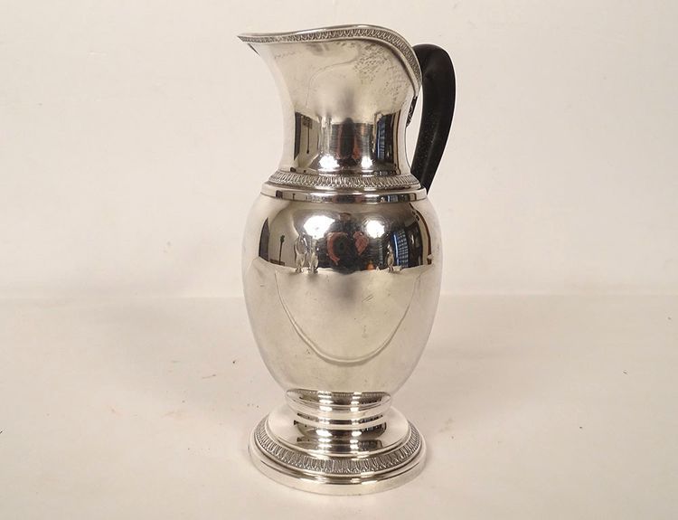 Service à Café Empire Verseuse Cafetière Argent Massif Minerve 1969gr XIXè