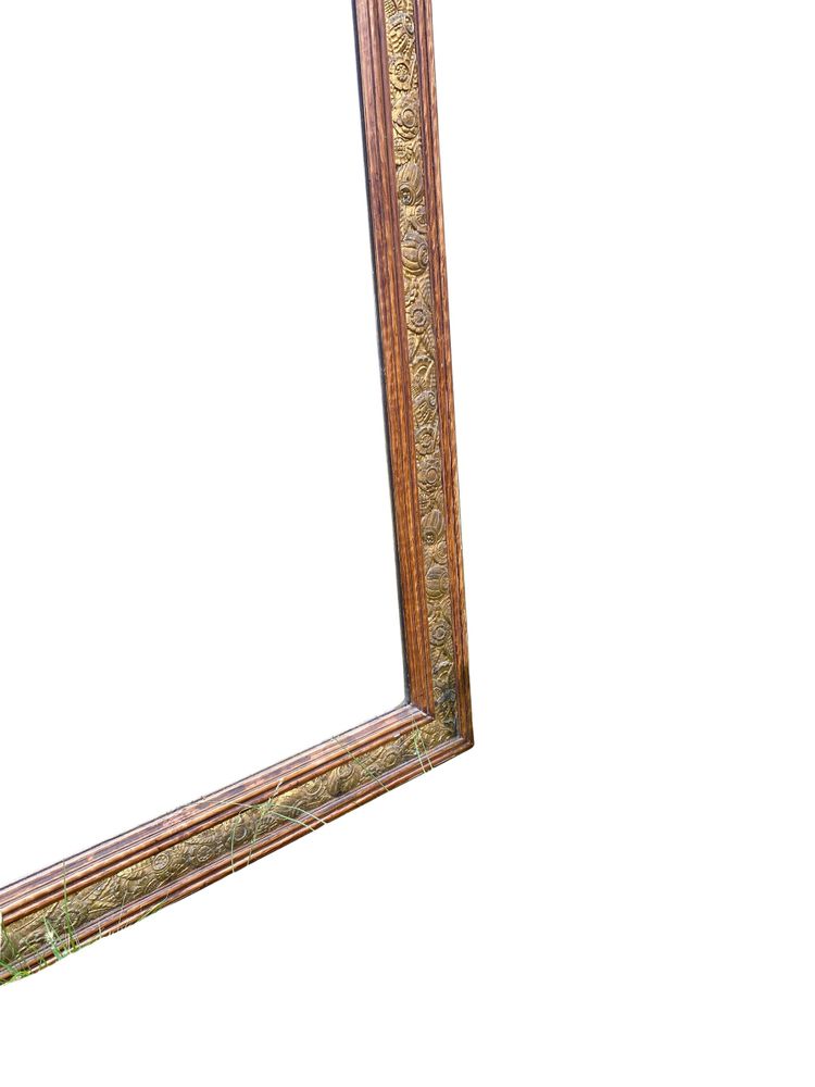 Large gilded wood mirror, Louis XVI - Art Nouveau transition style, late 19th century
